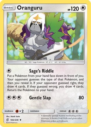 Oranguru  - Reverse Holofoil SM  Unified Minds - Uncommon