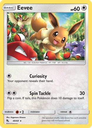 Eevee (48) (48) 048  - Reverse Holofoil Hidden Fates - Holo Rare