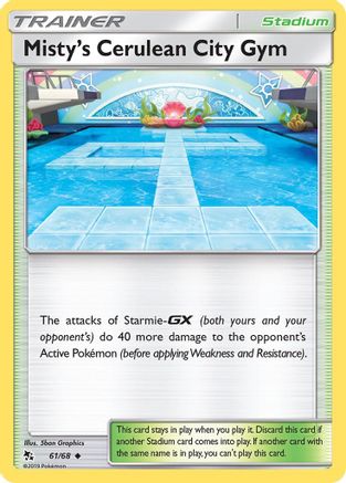 Misty's Cerulean City Gym 061  - Reverse Holofoil Hidden Fates - Uncommon