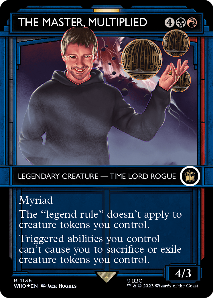 The Master, Multiplied (Showcase) (Surge Foil) (WHO-1136) - Doctor Who: (Showcase) (Borderless) Foil