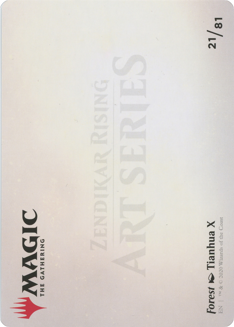 Forest // Forest (AZNR-021) - Zendikar Rising Art Series (Borderless)