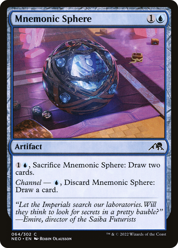 Mnemonic Sphere (NEO-064) - Kamigawa: Neon Dynasty Foil
