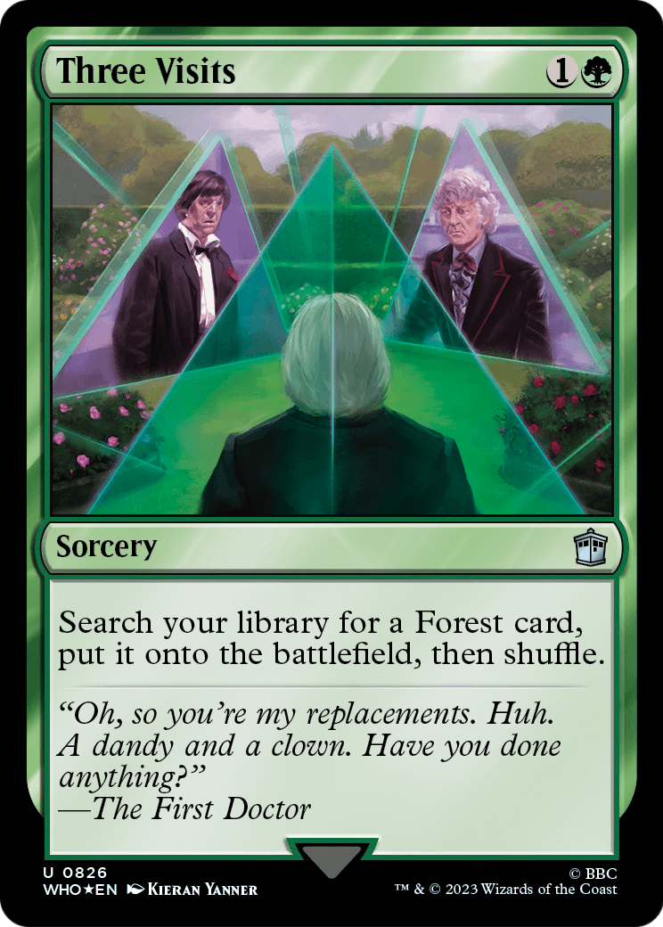 Three Visits (Surge Foil) (WHO-826) - Doctor Who Foil