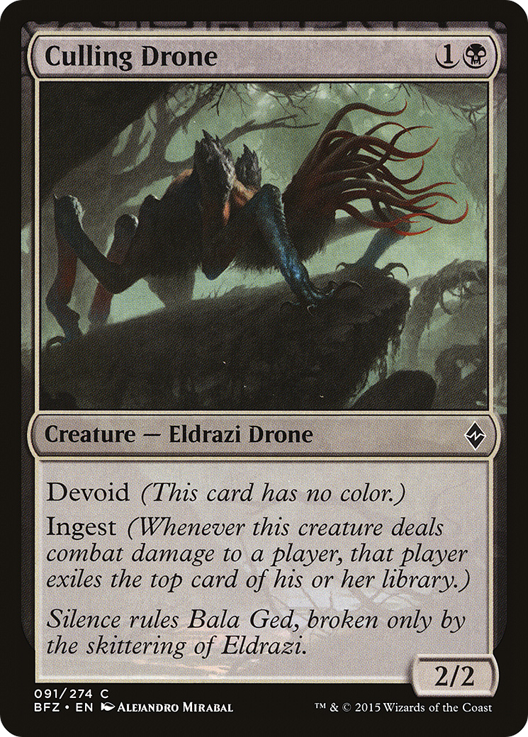 Culling Drone (BFZ-091) - Battle for Zendikar: (devoid) Foil