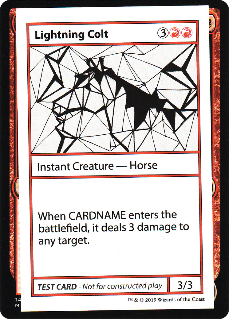 Lightning Colt (No PW Symbol) (CMB1-) - Mystery Booster Playtest Cards 2021