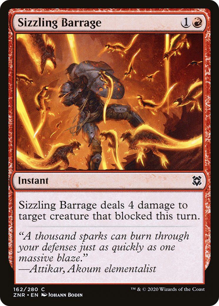 Sizzling Barrage (ZNR-162) - Zendikar Rising
