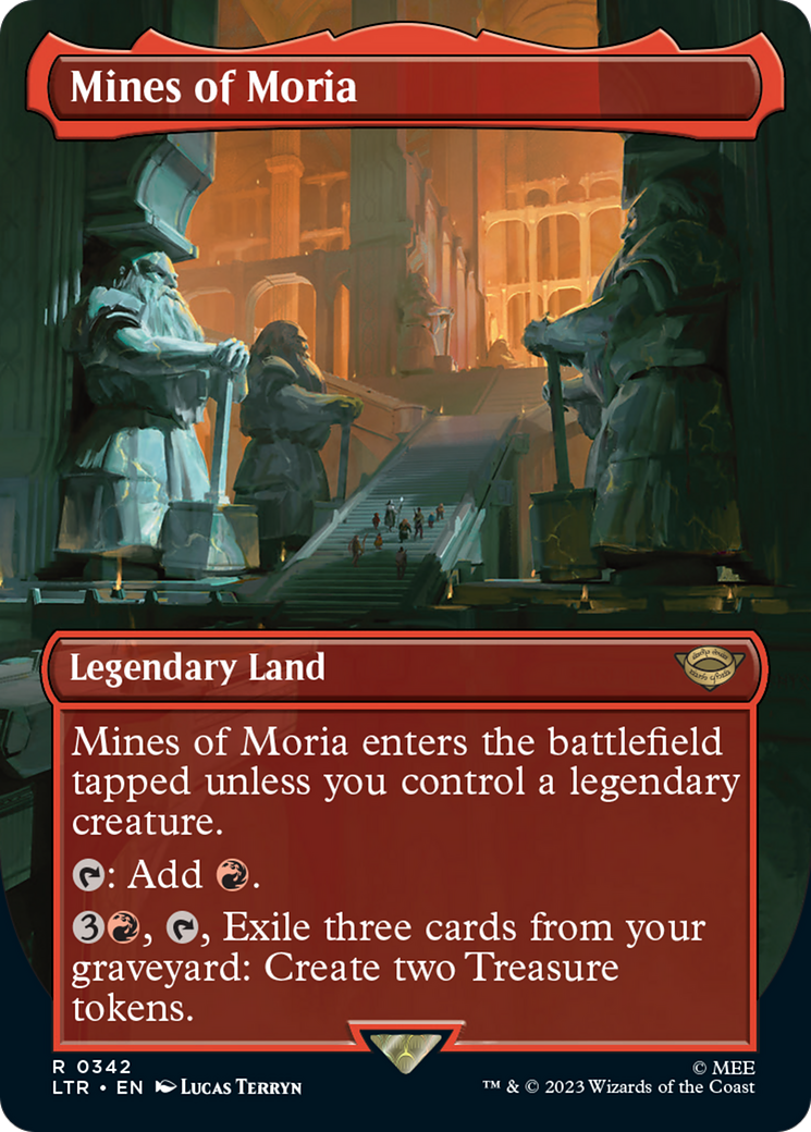 Mines of Moria (Borderless) (LTR-342) - The Lord of the Rings: Tales of Middle-earth Foil