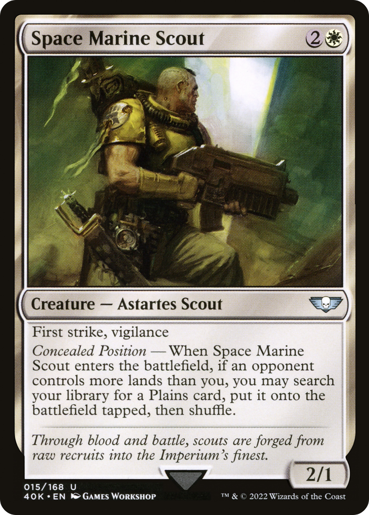 Space Marine Scout (40K-015) - Warhammer 40,000 Commander