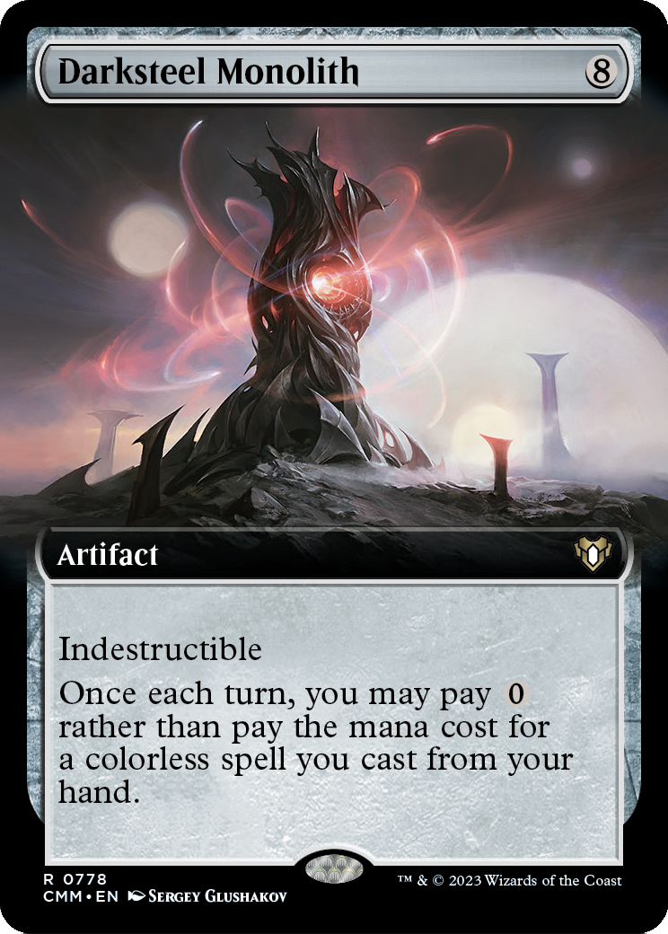 Darksteel Monolith (Extended Art) (CMM-778) - Commander Masters: (Extended Art)