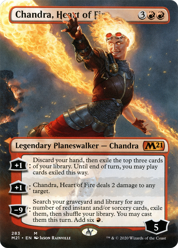 Chandra, Heart of Fire (Borderless) (M21-283) - Core Set 2021