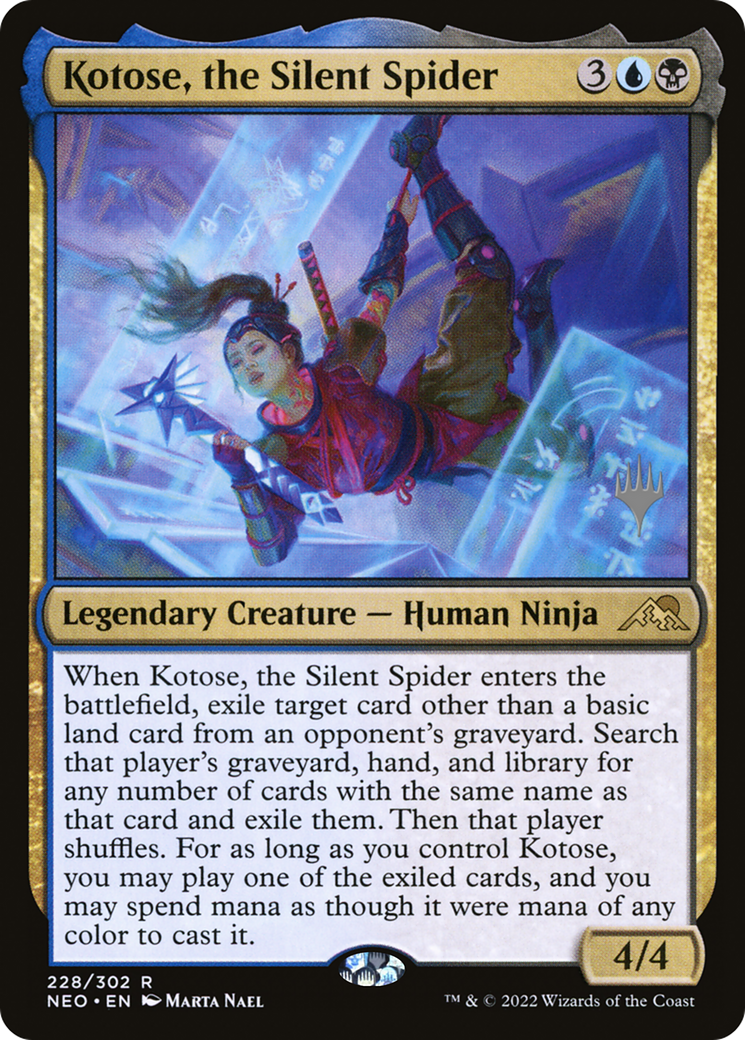Kotose, the Silent Spider (PPNEO-228) - Kamigawa: Neon Dynasty Promos