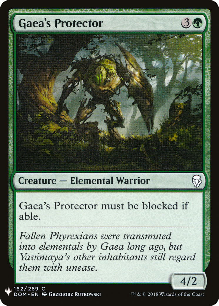Gaea's Protector (LIST-DOM-162) - The List