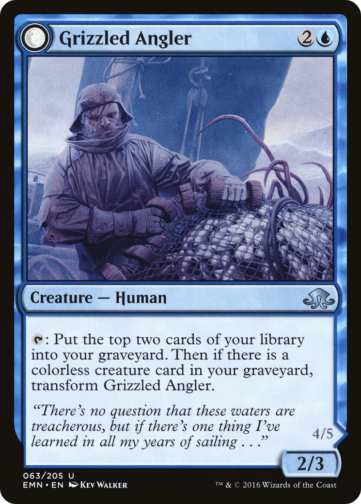 Grizzled Angler // Grisly Anglerfish (EMN-063) - Eldritch Moon: (mooneldrazidfc) Foil