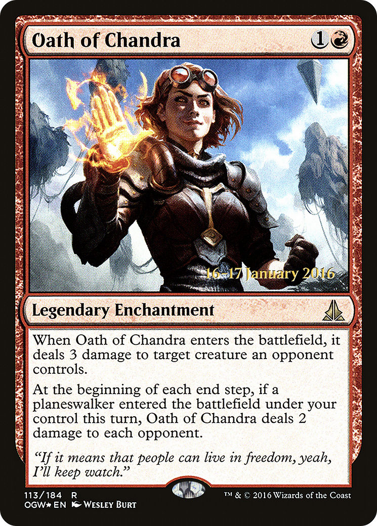 Oath of Chandra (PRE-113S) - Oath of the Gatewatch Promos Foil