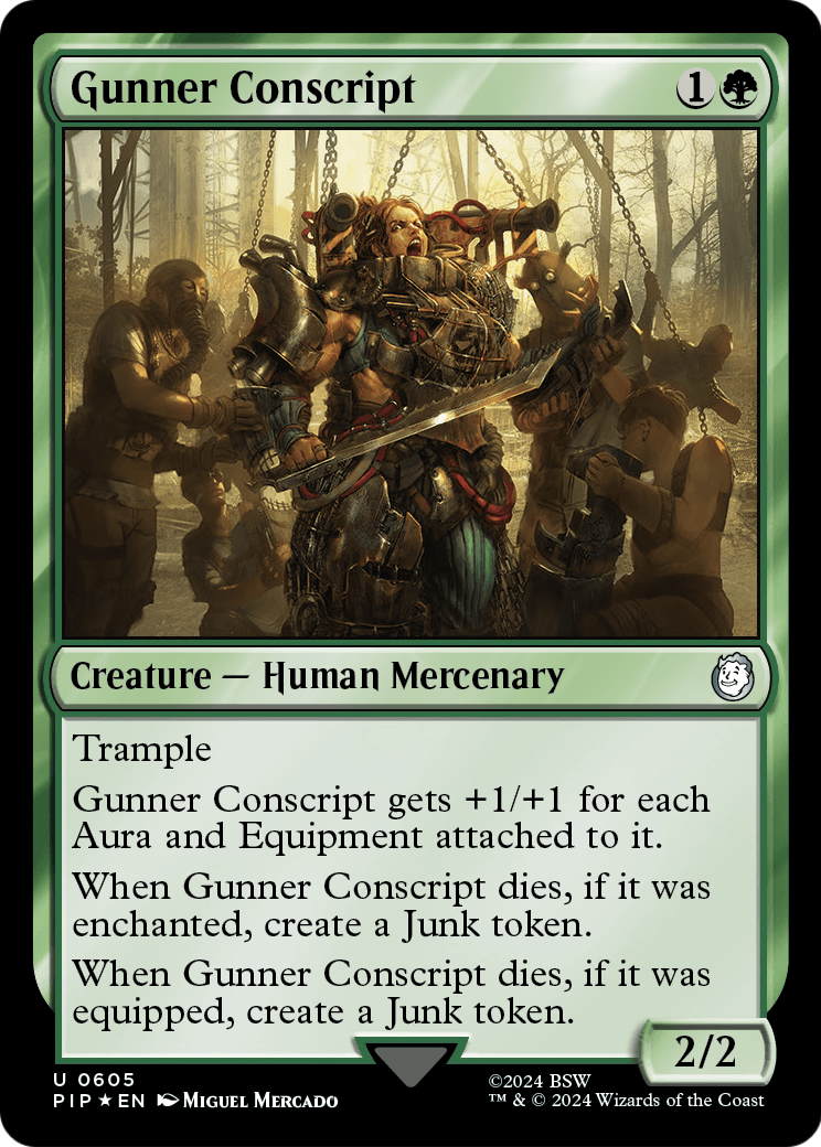Gunner Conscript (Surge Foil) (PIP-605) - Fallout Foil
