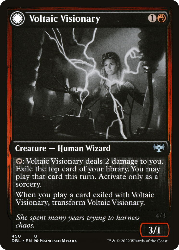 Voltaic Visionary (DBL-450) - Innistrad: Double Feature: (Double Faced Transform) Foil