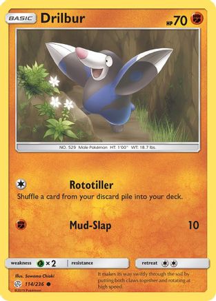 Drilbur/236  - Reverse Holofoil SM  Cosmic Eclipse - Common