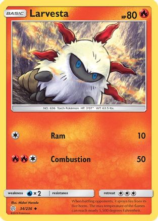 Larvesta 034/236  SM  Cosmic Eclipse - Uncommon