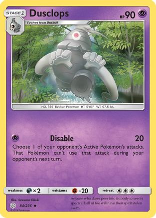 Dusclops/236  SM  Cosmic Eclipse - Uncommon
