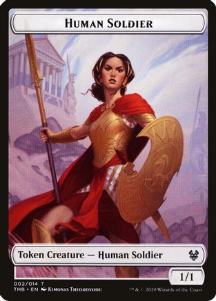 Human Soldier // Kraken Double-Sided Token (THB-2 // 4) - Theros Beyond Death Tokens Foil