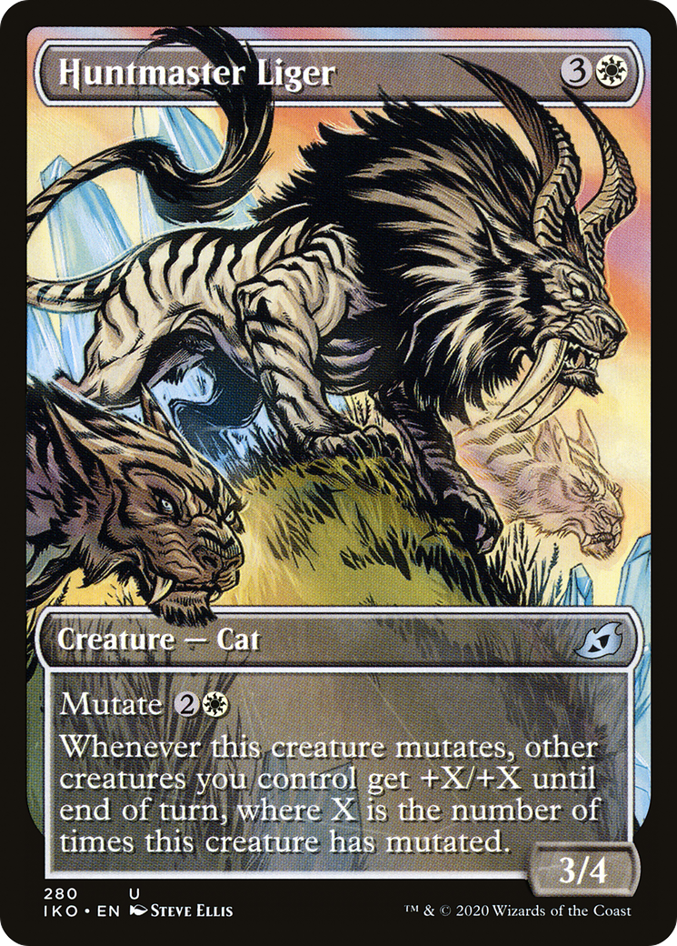 Huntmaster Liger (Showcase) (IKO-280) - Ikoria: Lair of Behemoths: (Showcase) Foil