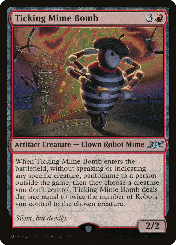 Ticking Mime Bomb (Galaxy Foil) (UNF-410) - Unfinity Foil