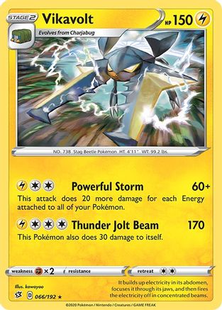 Vikavolt 066  - Holofoil SWSH02 Rebel Clash - Holo Rare