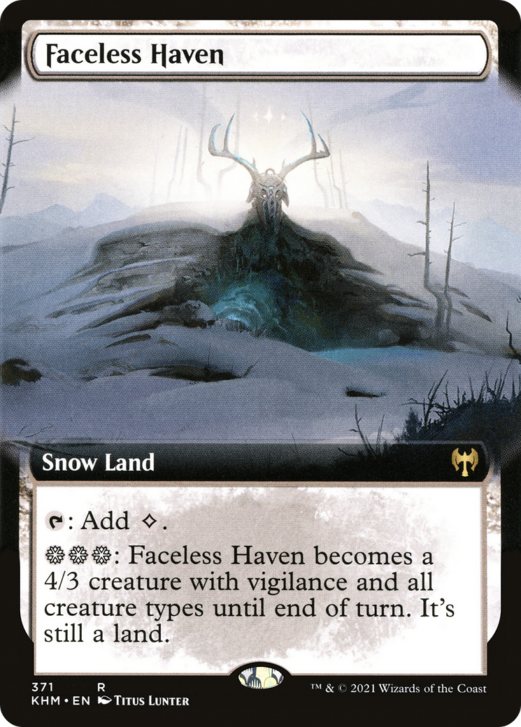 Faceless Haven (Extended Art) (KHM-371) - Kaldheim: (Extended Art, snow) Foil