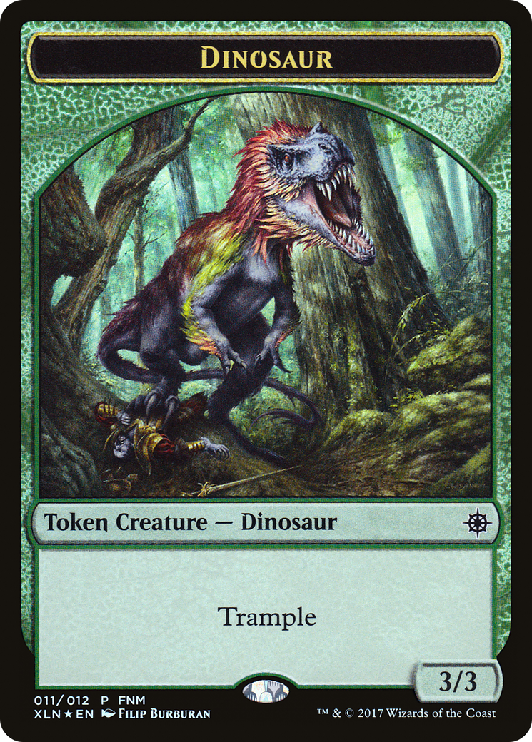 Dinosaur // Treasure (011) Token (FNM-011) - Friday Night Magic 2017 Foil
