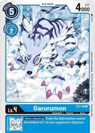 Garurumon - ST2-06 (Tamer Party Promo) (ST2-06) - Starter Deck 02: Cocytus Blue Foil