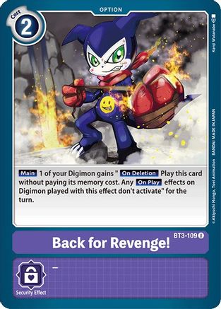 Back for Revenge! (BT3-109) - Release Special Booster 1.0