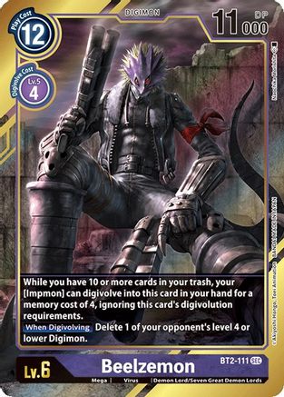 Beelzemon (Alternate Art) (BT2-111) - Release Special Booster 1.0 Foil