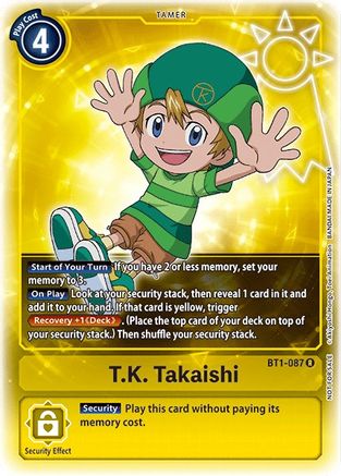 T.K. Takaishi (Box Topper) (BT1-087) - Release Special Booster 1.0 Foil