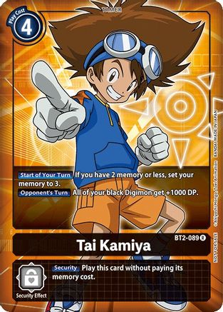 Tai Kamiya - BT2-089 (Box Topper) (BT2-089) - Release Special Booster 1.0 Foil