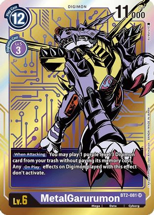 MetalGarurumon - BT2-081 (Alternate Art) (BT2-081) - Release Special Booster 1.0 Foil