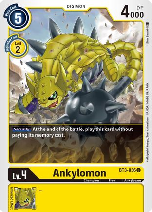 Ankylomon (BT3-036) - Release Special Booster 1.5