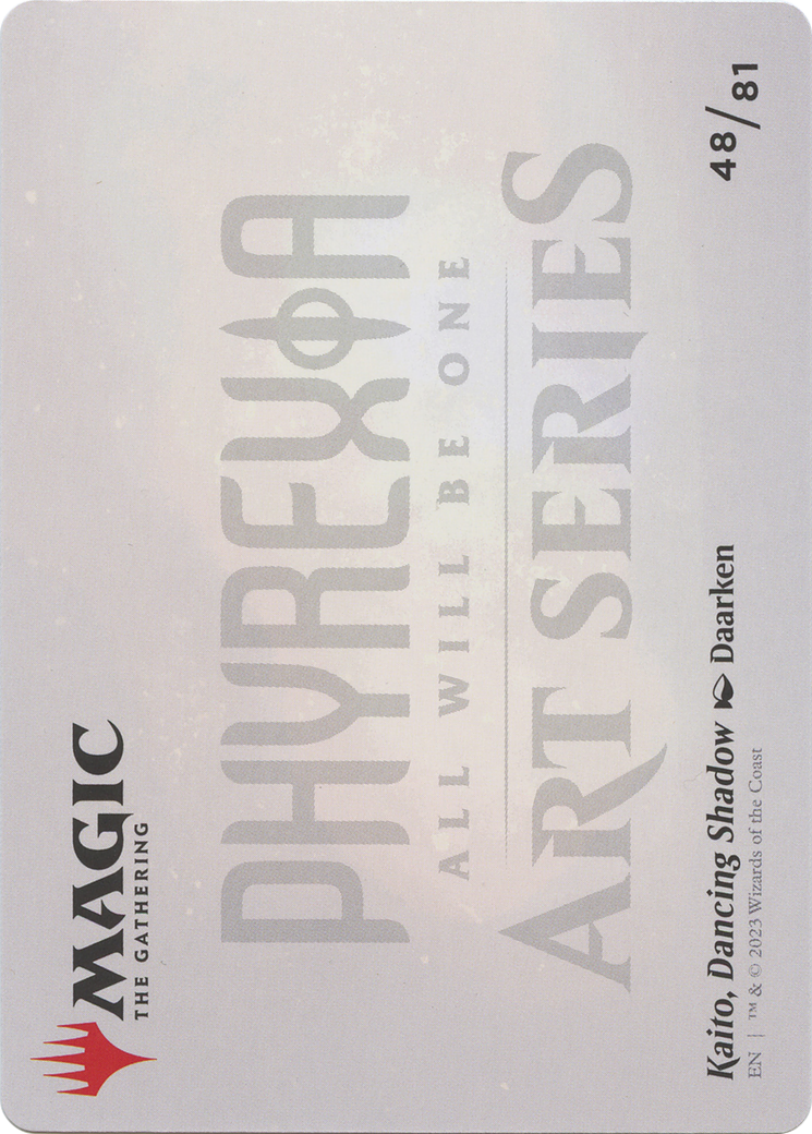Kaito, Dancing Shadow // Kaito, Dancing Shadow (AONE-048) - Phyrexia: All Will Be One Art Series (Borderless)