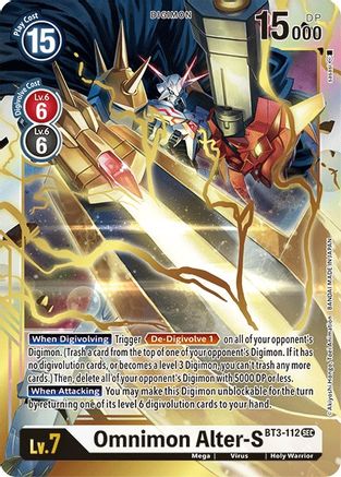 Omnimon Alter-S (Secret Rare) (BT3-112) - Release Special Booster 1.5 Foil