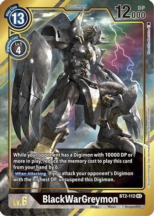 BlackWarGreymon (Alternate Art) (BT2-112) - Release Special Booster 1.5 Foil