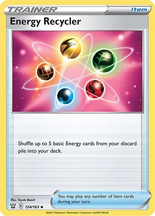 Energy Recycler 124  - Reverse Holofoil SWSH05 Battle Styles - Uncommon