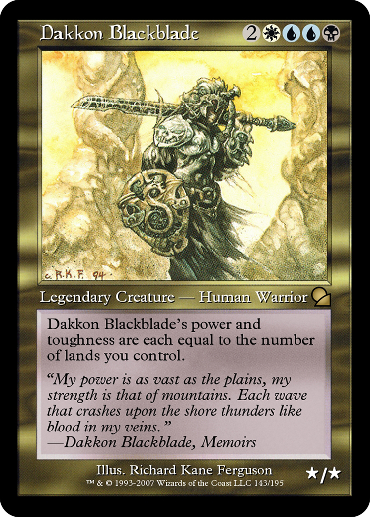 Dakkon Blackblade (ME1-143) - Masters Edition Foil