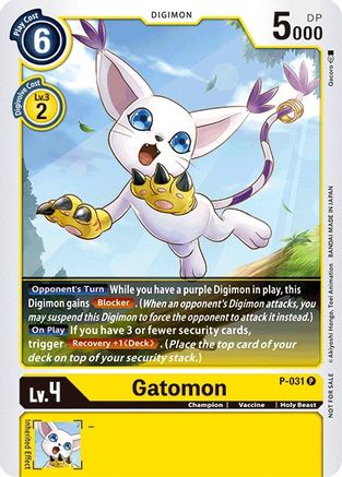 Gatomon - P-031 (P-031) - Digimon Promotion Cards Foil