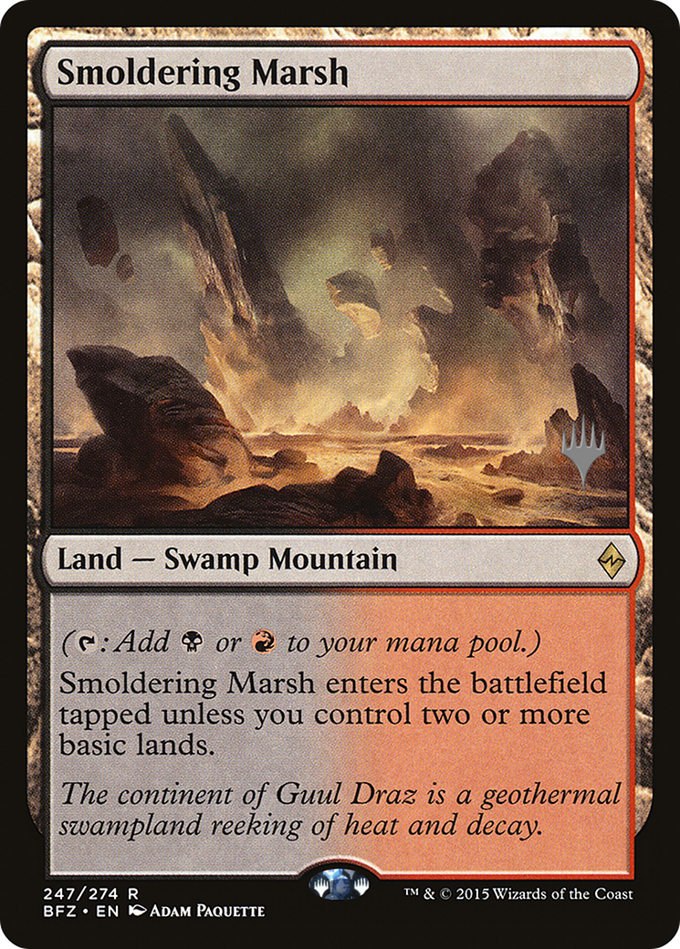 Smoldering Marsh (PPKHM-247P) - Battle for Zendikar Promos Foil