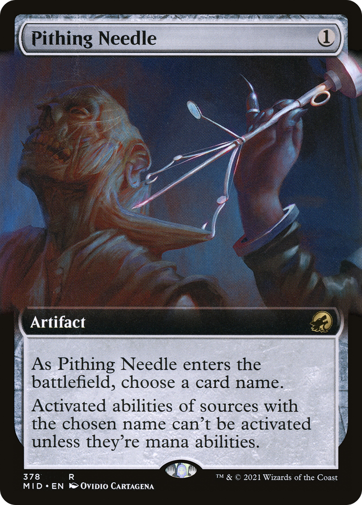 Pithing Needle (Extended Art) (MID-378) - Innistrad: Midnight Hunt: (Extended Art) Foil