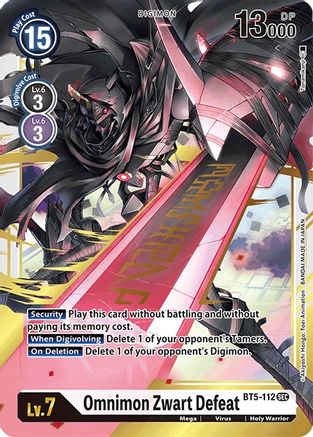 Omnimon Zwart Defeat (BT5-112) - Battle of Omni Foil