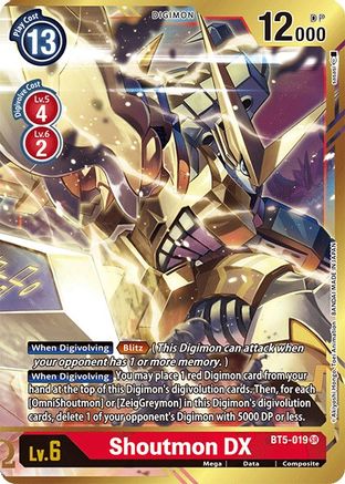 Shoutmon DX (Alternate Art) (BT5-019) - Battle of Omni Foil