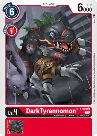 DarkTyrannomon - BT1-019 (Alternate Art) (BT1-019) - Starter Deck 07: Gallantmon