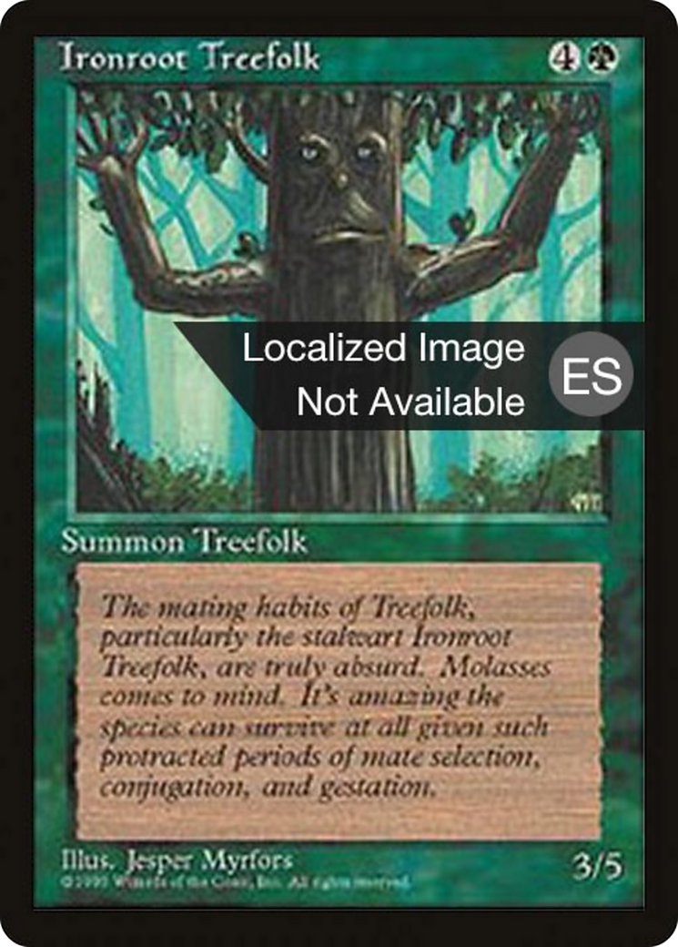 Ironroot Treefolk (4BB-) - Fourth Edition Foreign Black Border