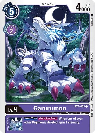 Garurumon - BT2-073 (Official Tournament Pack Vol.3) (BT2-073) - Release Special Booster 1.0