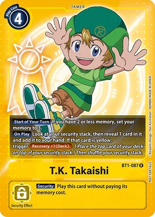 T.K. Takaishi (Official Tournament Pack Vol.3) (BT1-087) - Release Special Booster 1.0